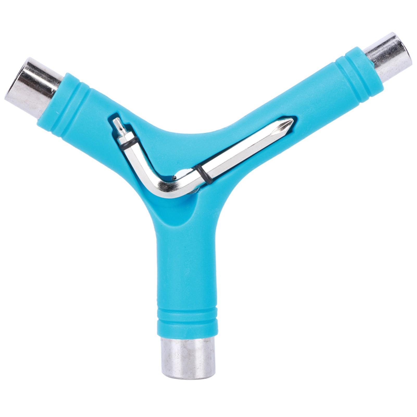 

Y Type Multipurpose Five Functions Alloy Steel Wrench Professional Skateboard ToolSkyblue
