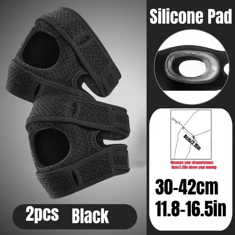 Bergsteigen Knieschoner Laufen Silikon Patellabänder Knieschoner Professionelles Springseil Wandern Unterstützung Kniebänder