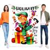 Holiday Elf Blanket Soft Cozy Throw Lightweight Bed Sofa Gift for Kids and Adults with Colorful Design of Peace Joy Love