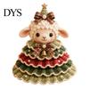 DIY Yarn Knitting Projects Animal Christmas Tree Crochet Kit, Highland Cow Cute Handmade Gift Idea for Family Dachshund Cat Crafting Kit Beginners,