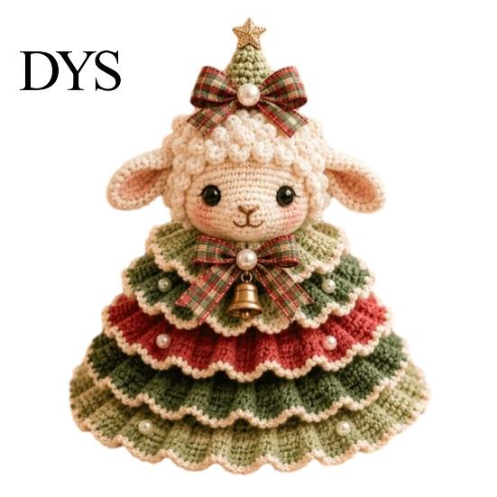 DIY Yarn Knitting Projects Animal Christmas Tree Crochet Kit, Highland Cow Cute Handmade Gift Idea for Family Dachshund Cat Crafting Kit Beginners,