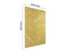 TAGLIERE IN VETRO 35x52 DORATO