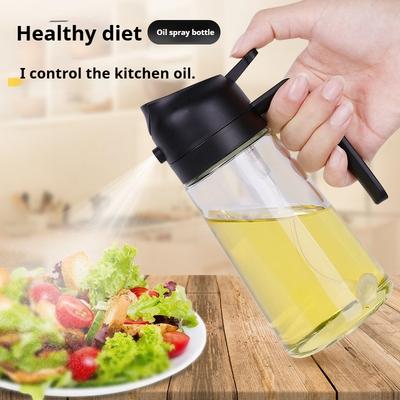 2 In1 Plastic Kitchen Barbecue Cooking Oil Spray Bottle Olive Oil Dispenser Oil Jar Baking Vinegar Soy Sauce Spray Container