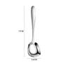 2Pcs Fashion 6.7Inch Stainless Steel Square Spoons Thick Silver Soup Spoons Mirror Polish Long Handle Rice Spoons