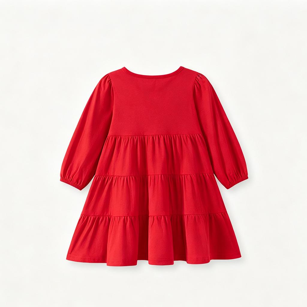 Girls Fashion Hooded Sweatshirt Dress Color Casual Dress for Spring and Fall
