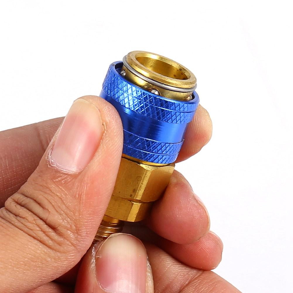 Refrigerant Quick Couplings High and Low Side Brass Adapter Set - Secure Valve Access