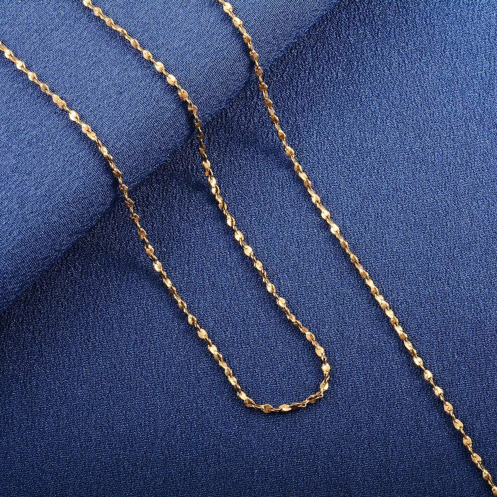 Dainty Women Necklace Glitter Cable Chain Stainless Steel Jewelry Accessories On Neck Collar for Ladies Choker DIY Gift