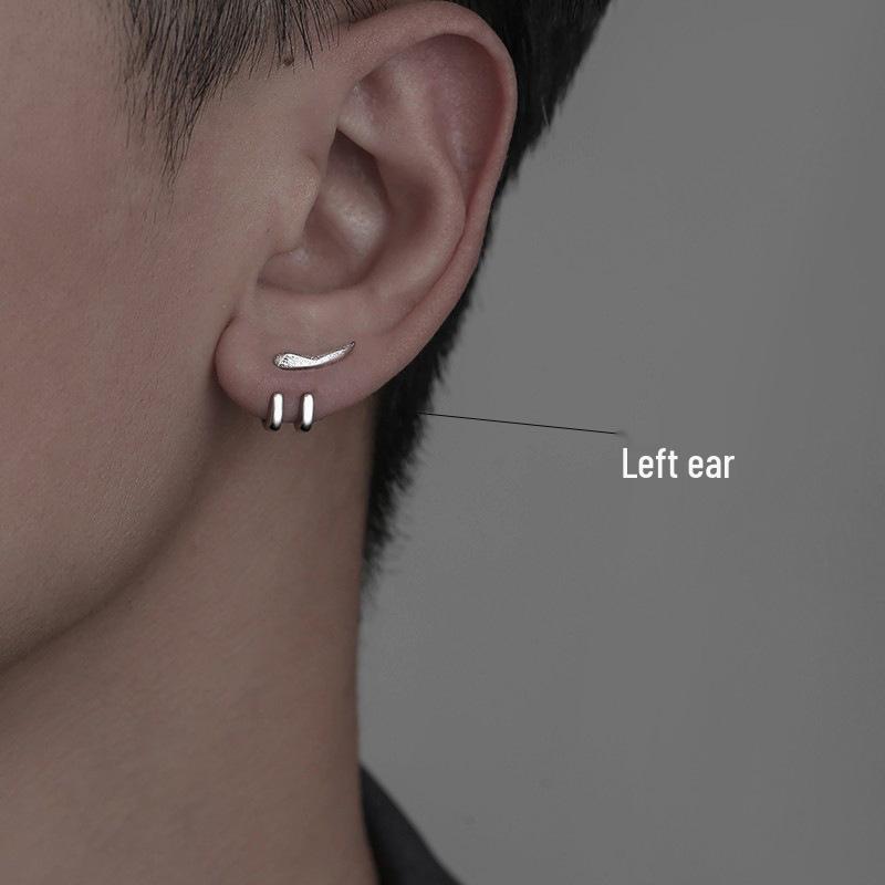 Unisex Double Hoop & Stud Earrings: Versatile Round Ear Cuffs & Clips