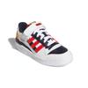 adidas Originals FORUM Cushioning, Wear Resistant Low Top Skateboard Shoes White Blue Red Teenagers H04423