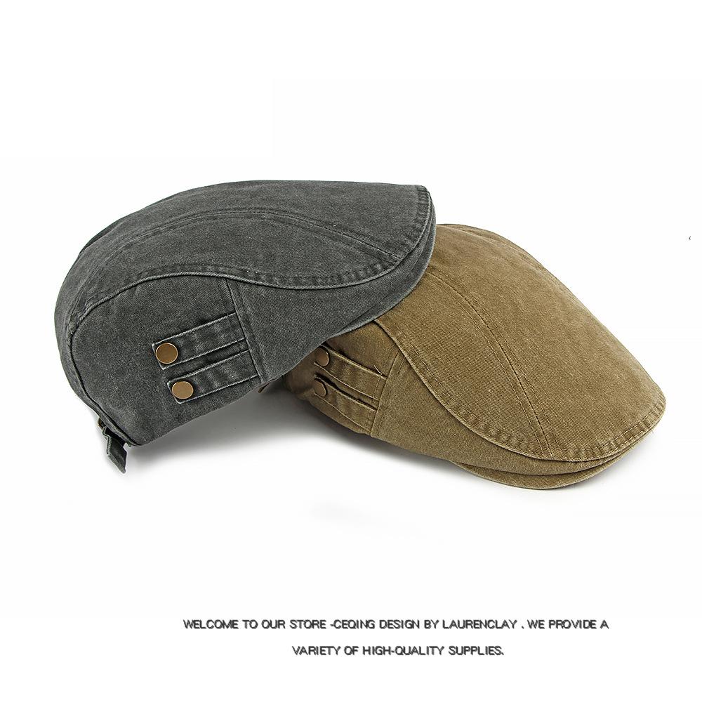 Cotton Beret British Vintage Forward Cap Men's Newsboy Cap