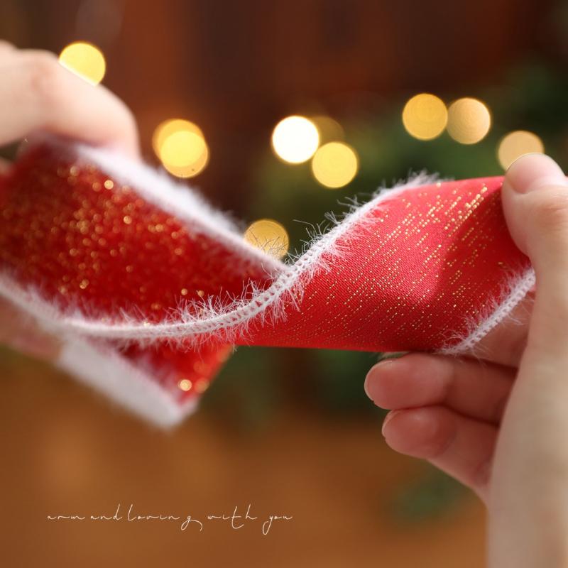 2M Christmas Ribbon Red Pink Series Ribbons For Xmas Decoration Diy Craft Supplies Gift Decoration Box Packaging Ribbon