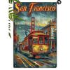 San Francisco Vintage Aluminiowy Znak Ścienny do Wystroju Domu Bar Sypialnia Metalowy Znak Sztuki Ściennej