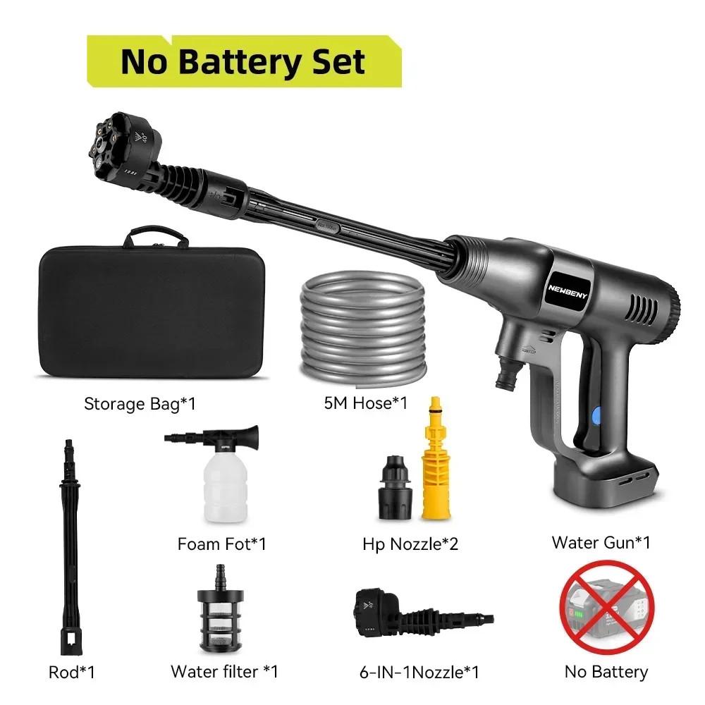 200Bar Cordless Car Cleaning Machine 3 Gear Adjustable Garden Irrigation Power Tool Brushless Electric High Pressure Washer