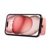 For iPhone 15 Pro Max Case Card Holder Kickstand Leather+TPU Phone Cover with Shoulder Strap