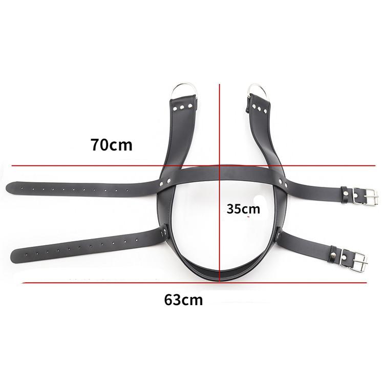 BDSM Slave Fetish Sexuální hračky Produkty pro dospělé Obličejová maska ​​Pokrývka hlavy Kožený postroj