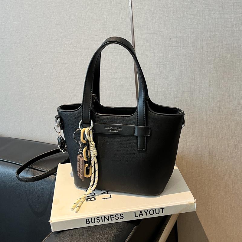 

Trendy 2025 Versatile Handheld & Crossbody Bucket Bag for Work Commute чёрный