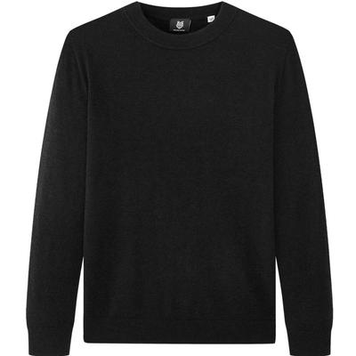 Qipilang Men's Merino Wool Round Neck Sweater