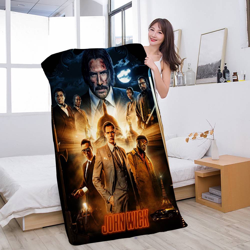 Action Movie J-John W-Wick Microfiber Beach Towel Absorbent Quick Dry Soft Yoga Swimming Resort Mountain Climbing Towel