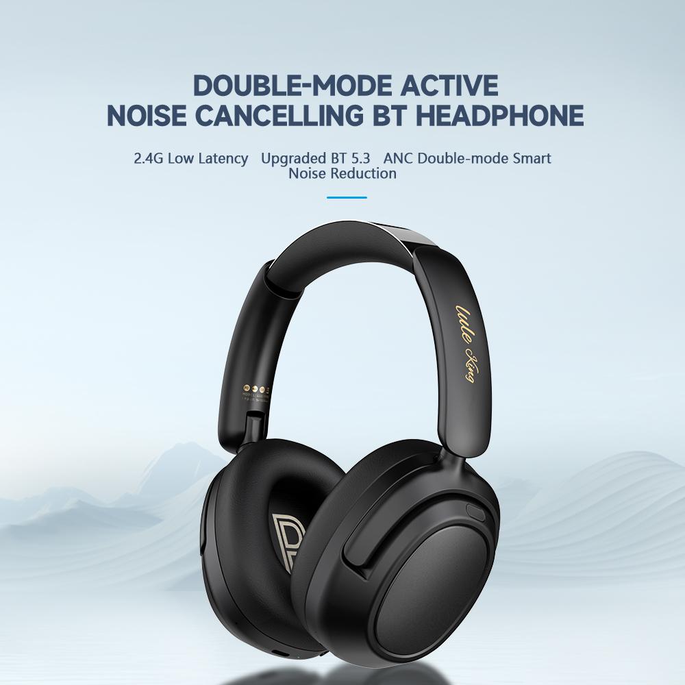 

LULE King 2.4G Wireless Bluetooth-compatible Stereo Headphone Over-Ear Noise Reduction Gaming Music Headset Black