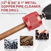 Copper Pipe Cleaner Heavy Duty Tube Cleaning Brush 1/2 3/4 1 Precision Copper Pipe Cleaner For Plumbing Home Crafts Garage
