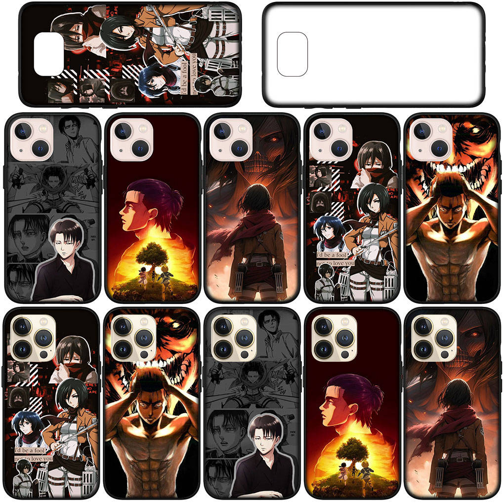 Cover for iPhone 16 15 Xiaomi Redmi Note 14 13 12 11 Pro Max X 8 16e Samsung Galaxy S25 S24 S23 Moto OPPO Huawei Anime Attack on titan Levi Phone Case