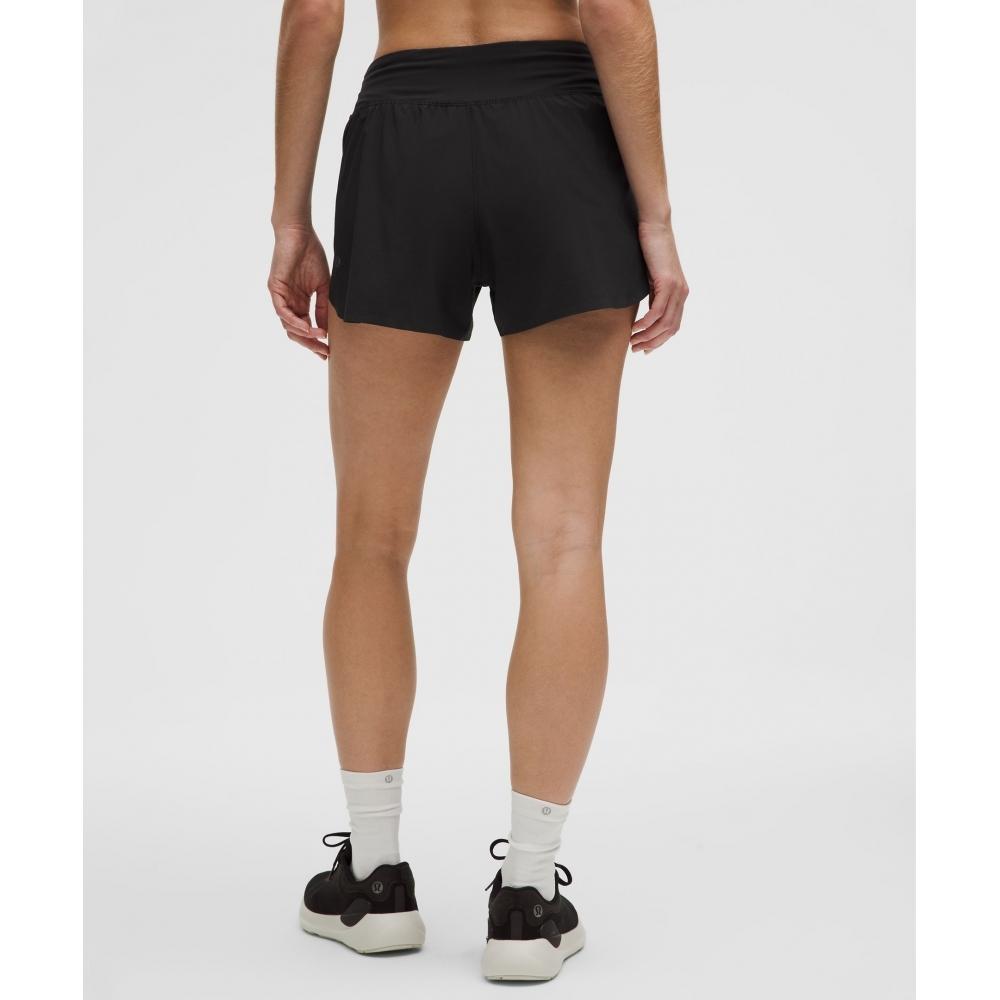 Lullulemon Fast And Free High-Rise Classic Fit Split Shorts 3-Inch Blk