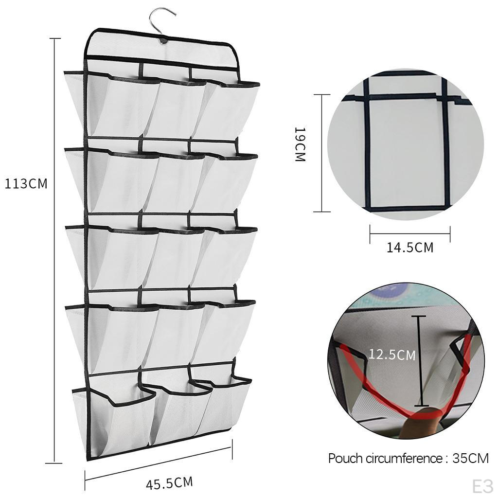 30 Large Pockets Dual Sided Hanging Shelves Organiser