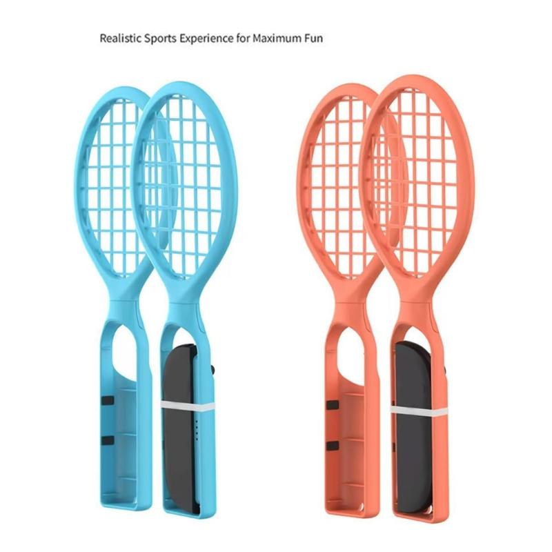 Lightweight Ergonomic Design Tennis Rackets Set Strong Plastic Tennis Rackets Simple to Operate Pair for NS2 Switch2
