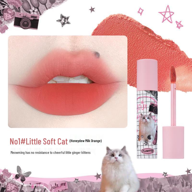 Flortte Velvet Matte Lip Cream in Kitten Milk Cake - Non-Stick Formula