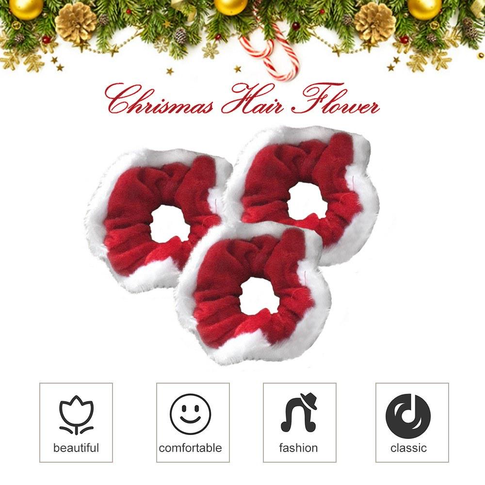Hair Scrunchy Christmas Hair Band Elastic Hair Tie Ponytail Holder for Girls Women