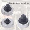 Portable 3pcs Ratchet Wrench Set High Hardness Wrenches for DIY Enthusiasts