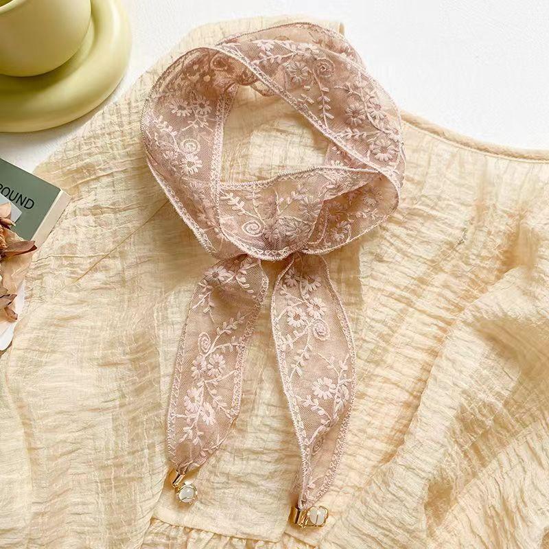 

Модный элегантный кружевной галстук зеленая лента декоративная длинная тонкая подвеска ободок для волос для женщин девочек аксессуары для волос подарки светло-розовый