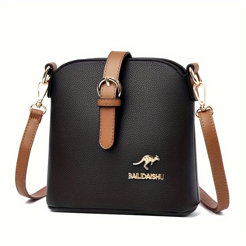 Elegant women s structured single-shoulder bucket bag, lightweight for travel and shopping, crossbody style