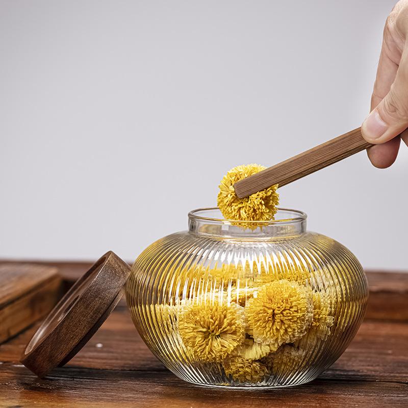 

High borosilicate glass sealed tank Thickened large-capacity household kitchen grain storage tank Storage tank