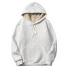 2022 Men's Plus Size Lambswool Hoodie - Solid Color, Thick, European & American Style