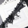 Schöne Schwarze Spitze Schleife Knoten Kragen Halskette Elegant Vintage Weiches Choker Band Halsketten Damen Schmuck Cosplay Geschenk