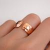 Gehamerde Koperen Open Ring – Brede Minimalistische Verstelbare Band, Rustieke Statement Sieraden