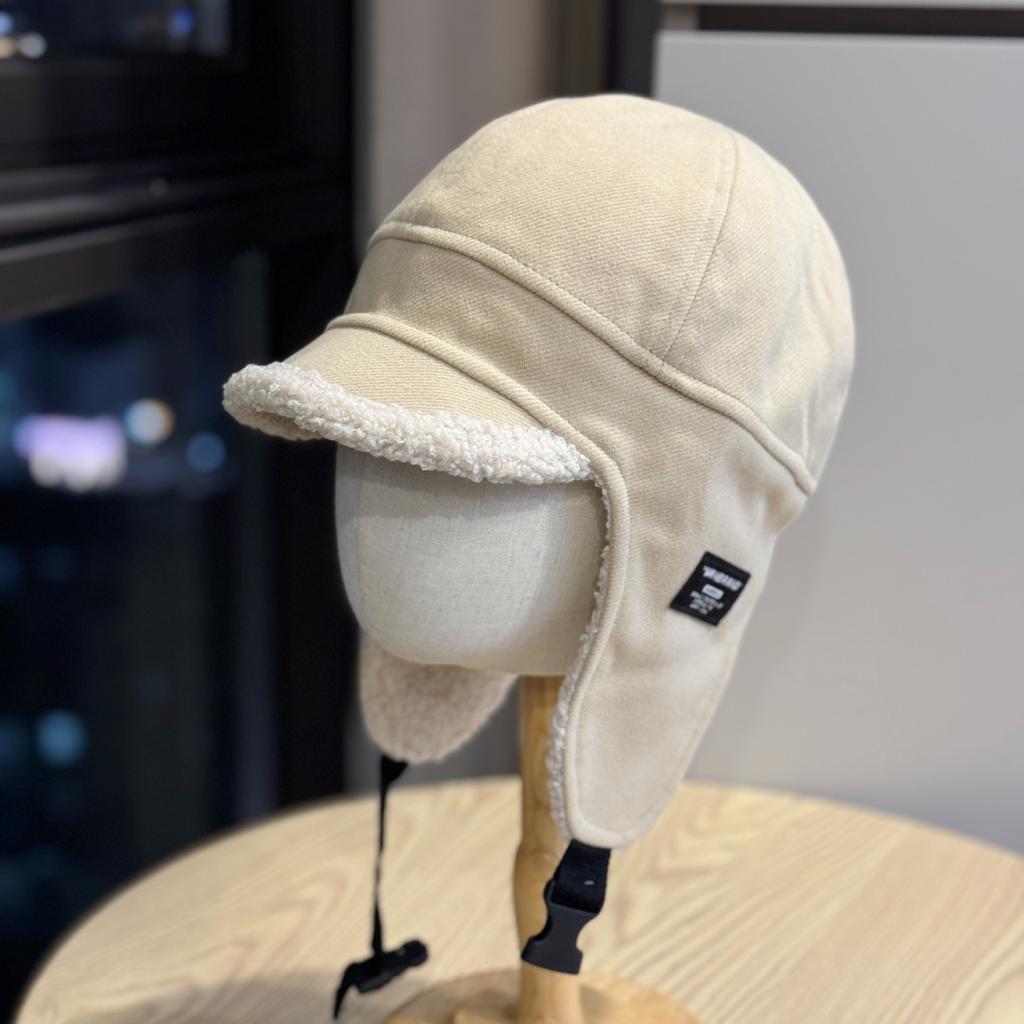 Velvet Winter Lei Feng Hat for Men and Women Outdoor Cycling Cold and Warm Ear Protection Hat Versatile Skiing Pilot Hat