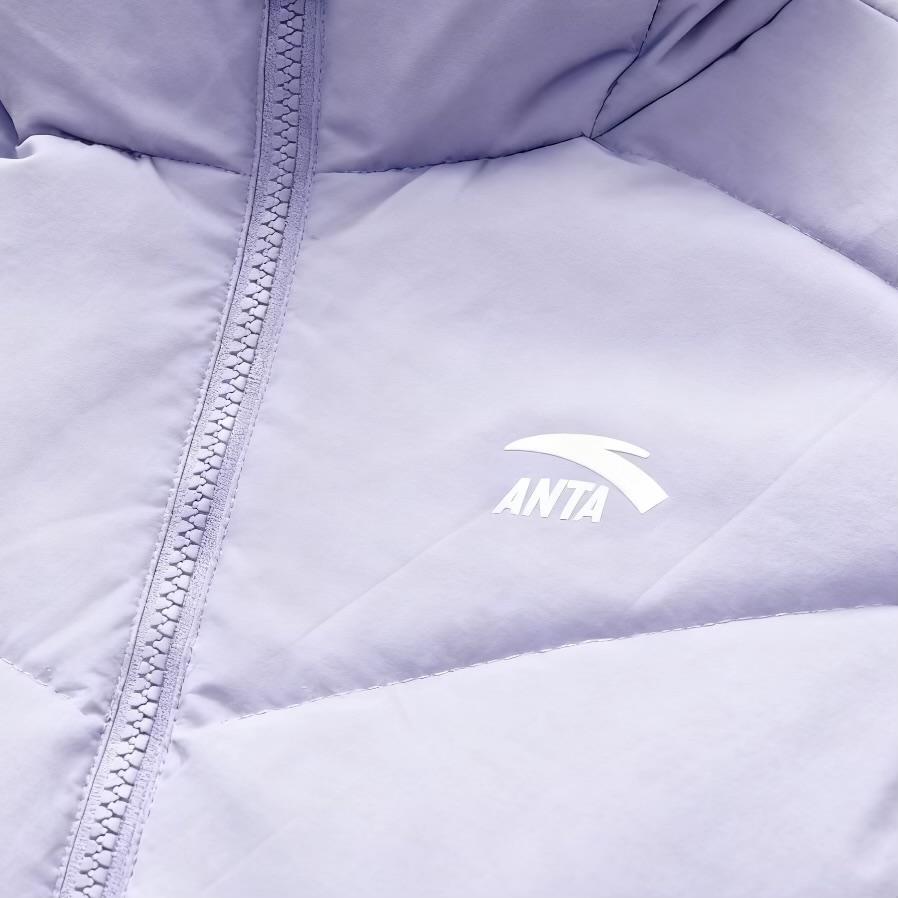 Anta Water-Resistant Warm Lightweight Fashion Down Jacket Women outerwear Healing-Purple 162548920-4
