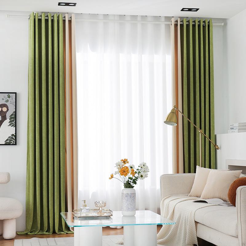 Baby Fleece French Cream High Blackout Curtain Cloth, Bedroom Children'S Room Sun Protection And Heat Insulation Curtain Finished Product