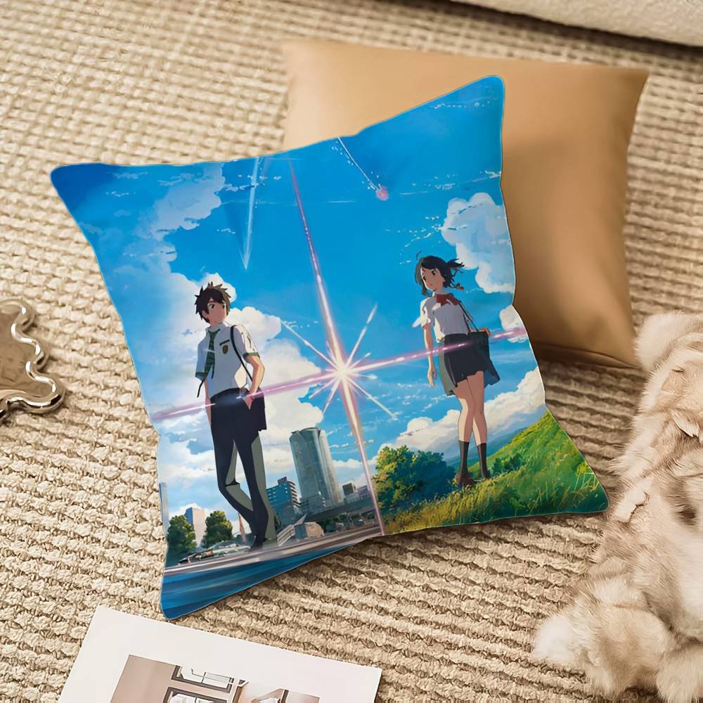Your Name - Kimi no Na wa Pillow Case Anti-dustmite Invisible zipper Sofa Bed
