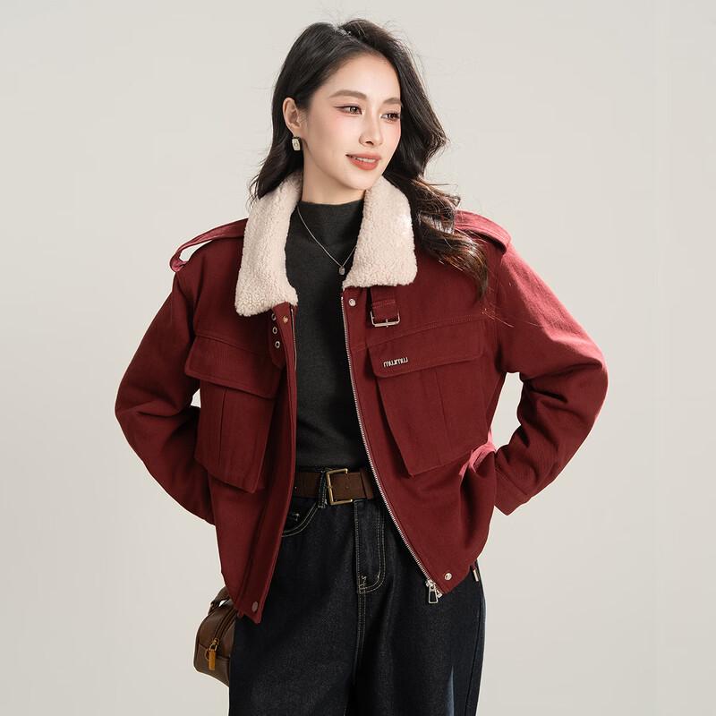 TERRE BLEUE Women's Plush-Lined Winter Warm Jacket