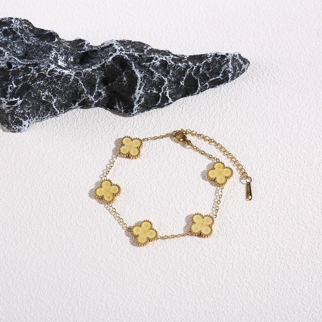 Four Leaf Clover Women's Bracelet Light Luxury Luxury Luxury Jewelry Accessories Handmade