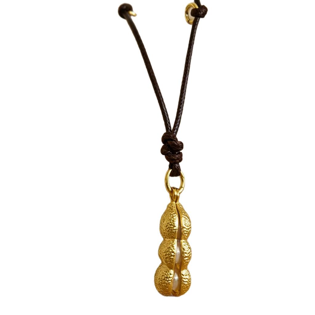Pea Pearl Pendant, Niche Personality Temperament Design Necklace, Simple and High-end Sweater Chain