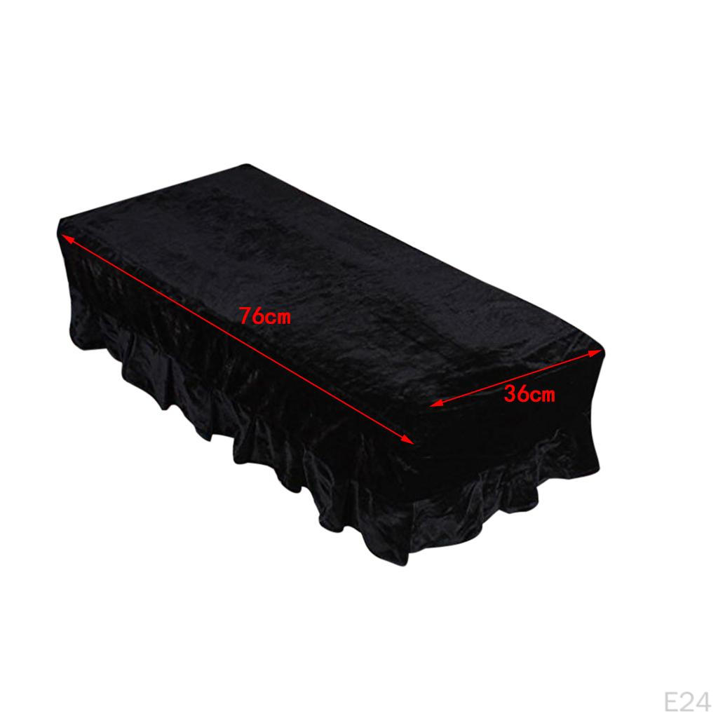 1-Seater / Premium Pleuche Piano Stool Cover Sleeve with Macrame Decorated VARIOUS COLORS