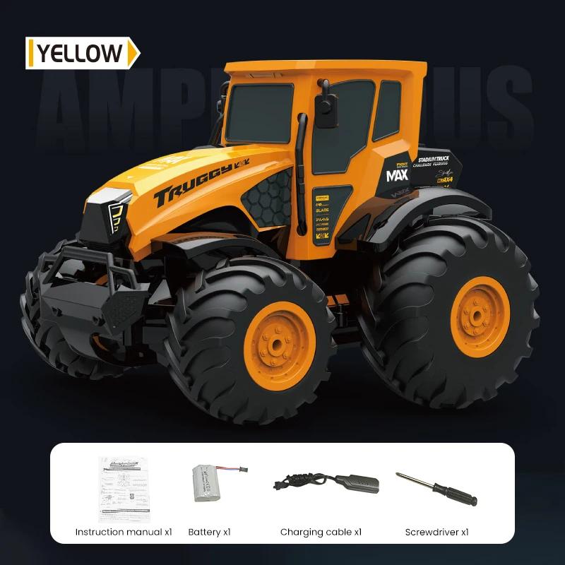 1/14 Big RC Farmer's Cars Amphibious Vehicle Toys Full Scale 2.4G Remote Control Off Road Car Toy 4WD Farm Car Model Xmas Gifts