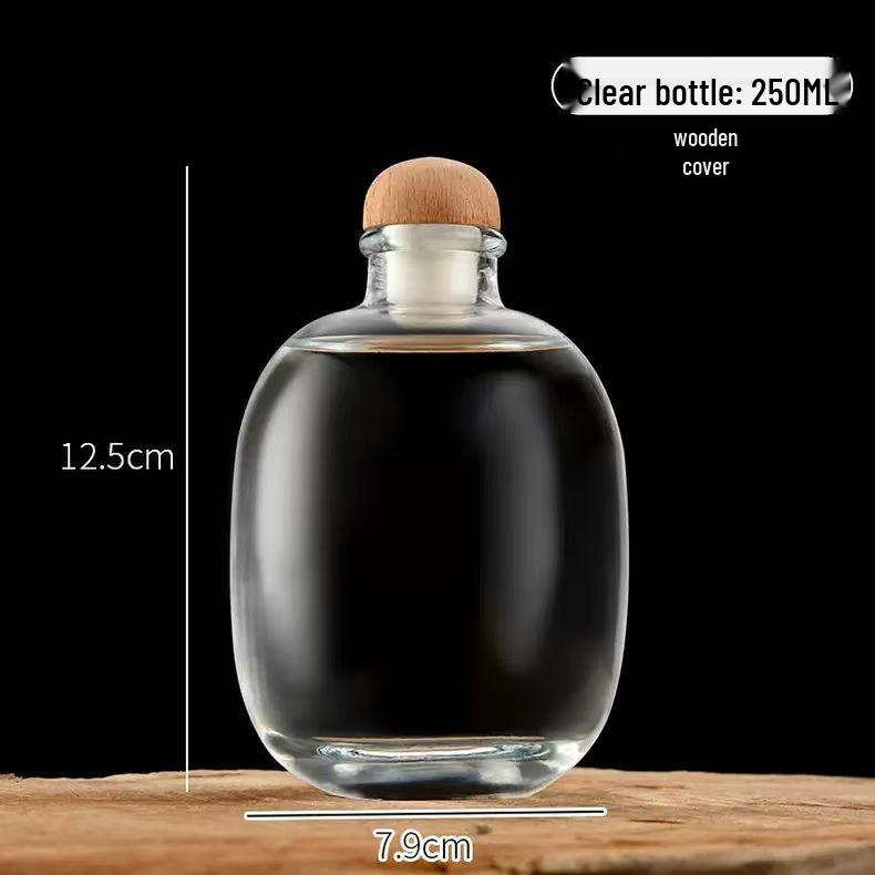 Premium Homemade Fruit Wine Bottles: Sealed, Leak-Proof, Frosted Glass with Large Belly Design