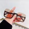 Fashion Retro Gradient Beach UV400 Lens UV Protection Square Sunglasses Ladies Men