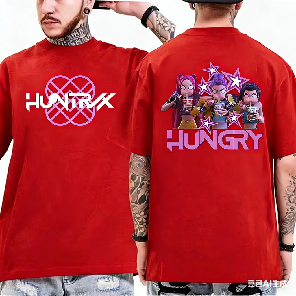 KPop Demon Hunters Officially Authorizes Netflix Animated Movie Summer 2026 Mens Womens Luxurious Cotton Oversized Tshirts