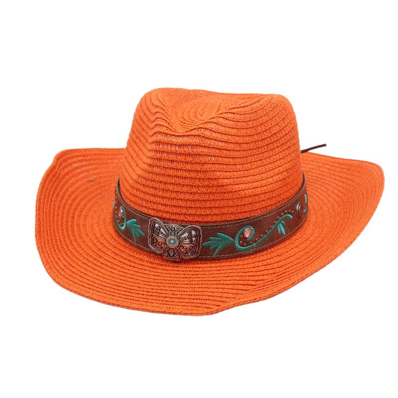 Adjusting Soft Denim Straw Hat Ethnic Style Big-brimmed Top Hat New Men's and Women's Outdoor Sun Hat
